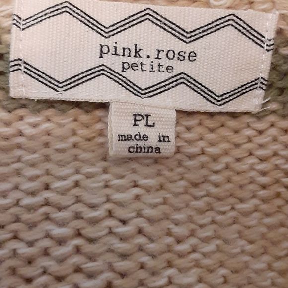 Pink Rose Petite Tan Sweater Dress - Picture 5 of 6